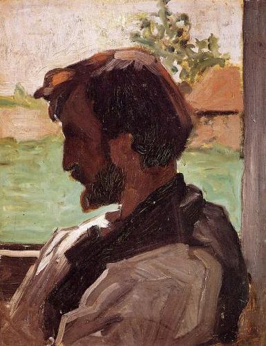 Frederic Bazille Self Portrait at Saint-Sauveur Sweden oil painting art